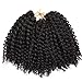 Synthetic(1#) Marlybob Kinky Curl (3 Bundles/pack) 8'' Curly Wave Crochet Braiding Hair Extension