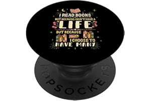 BÜCHERSÜCHTIGER BUCHLIEBHABER Leo libros para tener muchas vidas - Bookish Book PopSockets PopGrip Adhesivo