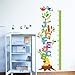 Instylewall Home Decoration Mural Vinyl Wall Sticker Alphabet Letters Tree Height Chart Measurement Kids Nursery Room Wall Art Decal Paper