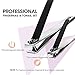 Nail Clippers Set Tweezers Set, LiSmile High Precision Stainless Steel Slanted Pointed Tweezers and Fingernail Toenail Clippers Set with Leather Travel Case for Eyebrow Plucking and Nail Trimming