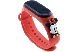 GENERICO Orologio digitale braccialetto in silicone bambino bambina Sportivo cartoni animati - cinturino compatibile xiaomi mi band (minnie)