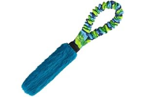 Tug-E-Nuff Pocket Fauxtastic | Durable Bungee Tug Toy for Dogs | Ideal for Interactive Dog Training and Dogs of all Ages | Made of Durable Faux Fur and Comes in 3 Vibrant Colours | 33cm (13inches)