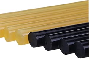 RANDALFY Kit de réparation de Bosses de Colle Chaude Ø 11 mm pour Outils de débosselage Dellen Kit de réparation de Colle, Colle Chaude pour Pistolet à Colle Chaude – 5 pièces Noires et 5 pièces Jaunes