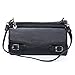 Produktbild Katloo Funktional Leder Damen Kleine Cross-Body Umhängetasche Handtasche Clutch Geldbörse mit 2 Riemen (Schwarz)