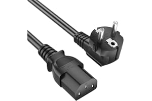 BERLS Cable alimentacion PC 1.5Metro (Certificación VDE) C13 Cable Corriente Monitor Ordenador para BenQ Samsung LG Philips Lenovo ASUS Acer DELL, PS4 Pro, Impresora 3D, Olla GM Freidoras, 3 Pines