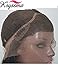 K'ryssma Women's Ombre Blonde Brown Roots Long Synthetic Lace Front Wigs Soft Straight Hair Realistic Full Wig Half Hand Tied Heat Resistant Fiber 22 inch