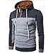 Produktbild Mantel Herren,Patchwork Langarm Männer Pullover Mantel Stand Kragen Pullover Outwear, Binggong Herren Mantel