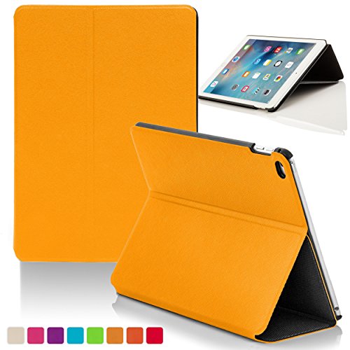 Forefront Cases® Neue Leder Hülle / Tasche / Case / Cover für Apple iPad Air 2 / 2nd Generation (Oktober 2014) - Rundum-Geräteschutz und intelligente Auto-Sleep-Wake-Funktion mit 3-JAHRES-GARANTIE VON FOREFRONT CASES