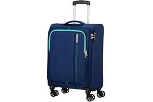 American Tourister Buscador de mar - Spinner S, equipaje de mano, 55 cm, 36 L, azul (marina de combate)