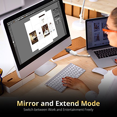 TopElek Thunderbolt Mini Displayport 1080P auf HDMI HDTV AV TV 4K Auflösung und 3D Adapter Kabel für Apple Macbook, Macbook Pro, iMac, Macbook Air, Mac Mini Laptop Microsoft Surface Pro/ Pro 2/ Pro 3, Thinkpad X1/ Carbon/ Touch/ Helix - 5