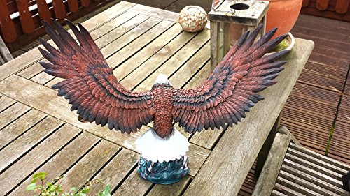 Großer Adler Wings of Glory colorierte Figur Gartenfigur Skulptur Neu - 3