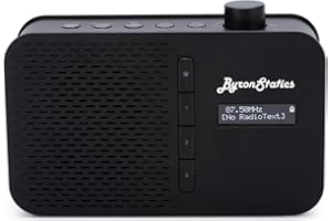 ByronStatics DAB Radio FM Black - Bluetooth Portable DAB Radios - DAB Radio Mains Powered Battery Powered LCD Display, 3.5mm Headphone Jack, Telescopic Antenna, Alarm Clock, Sleep Timer