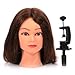 Serda Hairdressing 100% Brown Colour Professional Real Hair 24 Inch Training Mannequin Head Hairdresser Training Head With Clamp