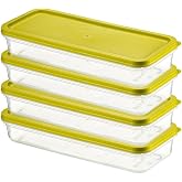 Orret Home 4 Piece Refrigerator Organizer &ndash; PP Plastic Transparent and Adjustable Storage Container, Fresh Box That Keeps Food Fresh, Very