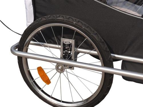 2 in 1 Jogger Fahrradanhänger Kinderwagen Kinderanhänger Fahrrad Anhänger - 6