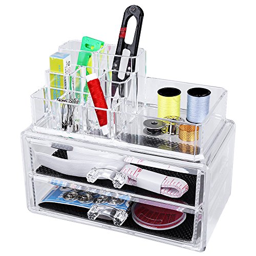 Songmics Kosmetik Aufbewahrung Organizer Schubladen Acryl JKA012 - 5