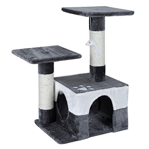 Preisvergleich Produktbild Songmics Kratzbaum verdickte Säule Druchmesser Grau 68 cm hoch PCT27G