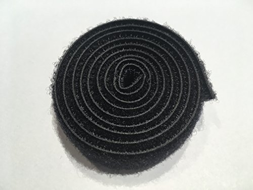 Preisvergleich Produktbild MZDesign Klettband doppelseitig 20mm breit, schwarz, 1mtr lang