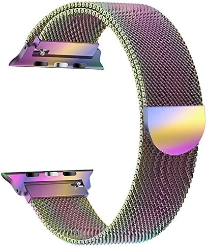 YOUKESI Apple Watch Milanese Loop 42mm, Stainless Steel Mesh Strap with Magnetic Closure for iWatch Series 3 Series 2 Series 1 (Colourful 42mm)