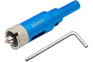 Teronbeta Diamant Lochsäge 16mm mit Zentrierbohrer, Professionellen Hartgelötet Diamant Kernlochbohrer für Fliesen, Porzellan, Keramik, Glas, Quarzit, Marmor