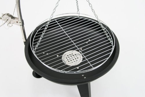 Schwenkgrill Ø 64 cm, Holzkohle Grill, Grillgalgen mit Kurbel, Grillrost - 2