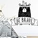 Produktbild Cmdyz Exquisite Bear Be Brave Cartoon Wandtattoos Pvc Wandbild Kunst Diy Poster Für Wohnkultur Wohnzimmer Schlafzimmer Aufkleber Kreative Aufkleber