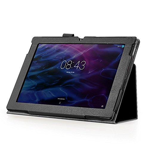 EasyAcc Schutzhülle tasche für Medion Lifetab S10366 / S10365 / S10333 / S10334 / S10345 / S10346 / P10341 / MD 99891 Flip Case Book Cover Hüllen Ledertasche lederhülle mit Standfunktion / Auto Sleep – PU Leder, Schwarz, Slim - 3