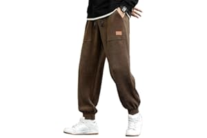 JMIERR Herren Corduroy Jogginghose Casual Cargo Jogger Baggy Trainingshose Elastische Taille Sweathose S-3XL