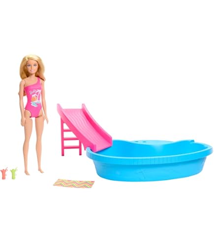 Barbie Mobilier Coffret d'extérieur pour Poupée avec Bouée Donut, Figurine... les Prix d'Occasion ou Neuf