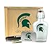 Produktbild würdiger Werbe Herren Toiletry Edition NCAA Michigan State Spartans Gentlemen 's Geschenk Box 1–250 ml Glas Schwingdeckel Flasche, 2-brass Kragenstäbchen, 1-large mint Zinn, 1-comb, Tan, 25,4 x 22,9 x 9,5 cm