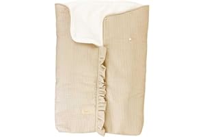 Cosamui Arrullo o Saco para Capazo Universal Bebé - Cálido y Suave, Ideal para Invierno y Entretiempo, Compatible - Jané - Inglesina -Bugaboo -Maxi Cosi (Waffle Beige, 0-6 Meses, Invierno)
