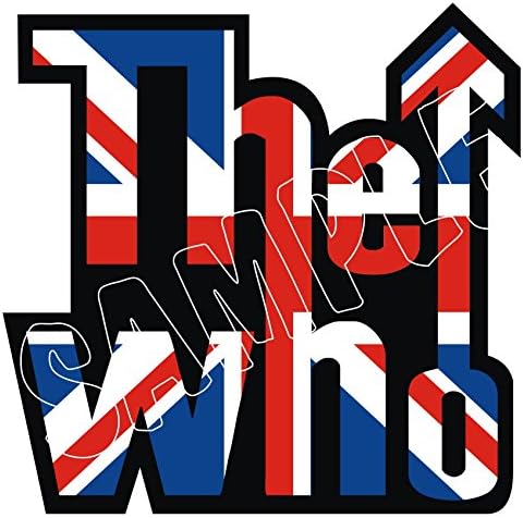 90MM SCOOTER MODS CLASSIC THE WHO LOGO HELMET STICKER DECAL, use on Motorbikes, Scooters, Helmets, Leg Shields.