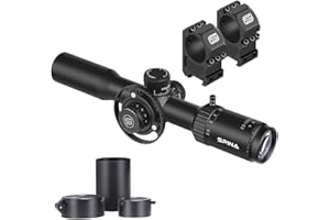 SPINA OPTICS FalconPoint - Cannocchiale tattico 2,5-10 x 32 SFP per la caccia con reticolo Mil-dot, tubo da 30 mm secondo piano focale, con supporti ad anello da 20 mm