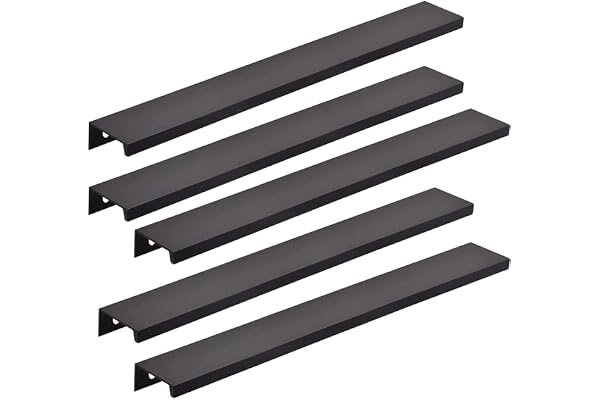 JNRFTY 5pcs Poignée d'Armoire,Poignées de Meuble Pour Tiroir, Armoire, Tiroir, Placard de Cuisine,Longueur totale 1000mm,Noir