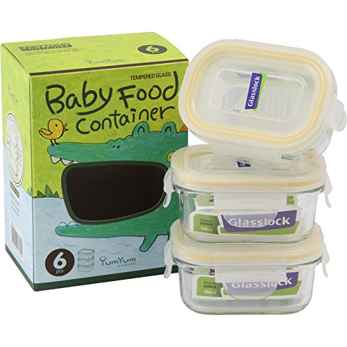 Glasslock6-Piece Rectangle Baby Box Set, Mini (3 Count)