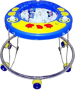 Baby Walker for Boys and Girls with Music and Light Apple Star Model (Blue)