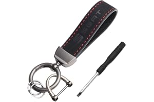 Bigroup - Porte-clés en cuir véritable pour voiture - Accessoires en métal pour hommes et femmes