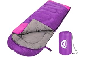 SWTMERRY- Sacco a Pelo 4 Stagioni (Estate, Primavera, Autunno, Inverno) Caldo e Freddo - Uso Leggero ed Impermeabile Interno ed Esterno per Bambini Adulti Escursionismo Zaino in Campeggio