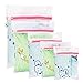 Produktbild Wäschebeutel, Aival Reißverschluss Mesh Waschen Tasche, wiederverwendbar robustem Netzstoff Wäschesack mit Reißverschluss für BH, Dessous, Socken, Strumpfhosen, Strümpfe, Baby Kleidung (5 Pack, weiß)