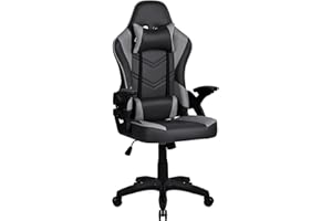 T-LOVENDO.ES Silla Gamer o Gaming Profesional, Ergonómica, Tela Transpirable y Antimanchas, Reposabrazos, reposacabezas, cojín lumbar. Adultos, niños. Altura Regulable y Respaldo reclinable. Ordenador - oficina.