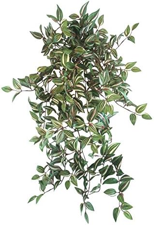 Dekoflower - Artificial Hanguing Wandering Jew Bush 70 CM Cream/Green