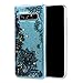 Produktbild Misstars Glitzer Hülle für Galaxy Note 8, Bling Pailletten Transparent Weich TPU Silikon mit Schwarz Blumen Malerei Muster Backcover Anti-Rutsch Kratzfeste Schutzhülle für Samsung Galaxy Note 8