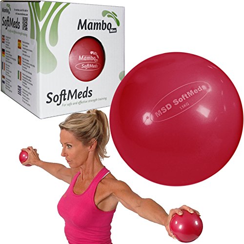 Msd SOFTMED 1,5 Kg balón 12 cm flexible hinchable bola pesas pilates sport