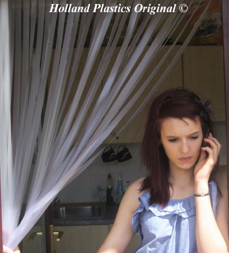 Robuste Fensterblende, Fliegenschutz, Streifenblende, Türblende – ‚Vereist‘ (80cm breit) - 2