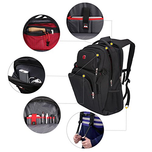 Winkee Laptop Rucksack, Notebook Rucksack Männer - 4