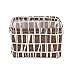 Produktbild Aufbewahrungskorb, Morbuy klein Baby Leinen Lagerung Organizer Stoff Aufbewahrungskorb mit 2 Griffen auf beiden Seiten 20 x 16 x 13 cm Stoff Organizer Korb Stoffbox Spielkiste für Kleidung Büc (Kaffee Farbgitter)
