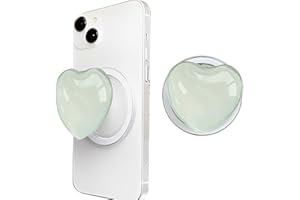 TEOZBLU Anillo Magnetico Movil, Soporte y Agarre Para Teléfonos Móviles y Carcasas,Soporte Magnético Agarre Amor Corazón, Magnético Movil,Para Teléfonos Tabletas Selfies Videos Smartphone, Verde Claro