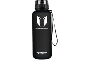 Sportowa butelka wody Super Sparrow - 350 ml / 500 ml / 750 ml / 1l / 1,5 l - Nietoksyczny bez BPA i ekologiczny plastik Tritan Co-poliester - do biegania, siłowni, jogi, na zewnątrz i na kemping