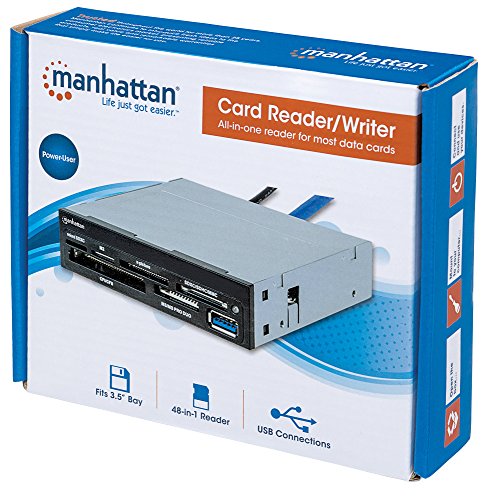 MANHATTAN Multi-Card Reader/Writer USB 3.0 3.5 Zoll Einbau 48-in-1 Unterstuetzt die meisten Kartenformate - 5