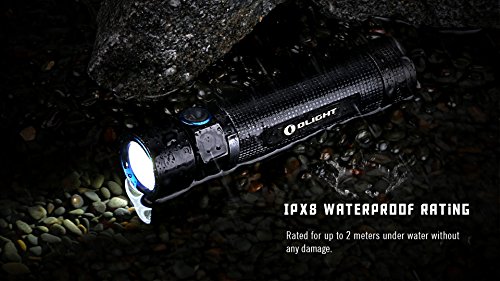 Olight® S2R Baton aufladbar LED Taschenlampe max. 1020 Lumen mit Cree XM-L2 LED – inkl. 1 x 3200mAh 18650 Akku, Schwarz - 9
